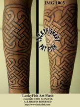 Shin Tattoo with Celtic Guard Leg Wrap Design – LuckyFishArt