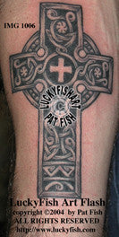 War Memorial Cross Celtic Tattoo Design 1