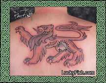Family Crest Lion Tattoo Design 2