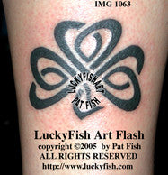 Tribal Shamrock Celtic Tattoo Design 1