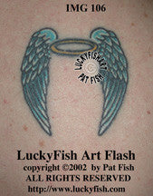 Angel Wings Classic Tattoo Design 1