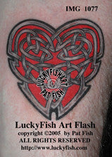 Heart's Ease Celtic Tattoo Design 1