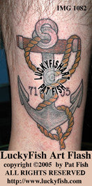 Fouled Anchor Navy Tattoo Design 1