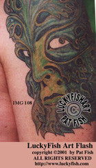 Green Man Pagan Tattoo Design 1