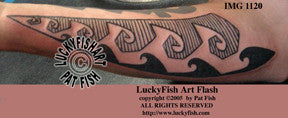 Fractal Waves Tribal Tattoo Design 1