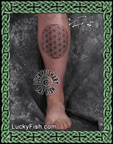 Flower of Life Geometry Sacred Tattoo Design
