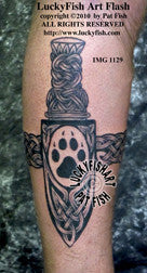 Wolf Sgian Dubh Scottish Celtic Tattoo Design 1