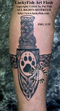 Wolf Sgian Dubh Scottish Celtic Tattoo Design 1