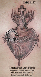 Sacred Heart Christian Tattoo Design 1