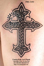 Irish Gothic Cross Celtic Tattoo Design 1