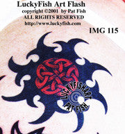 Mystic River Whirling Sun Celtic Tattoo Design 