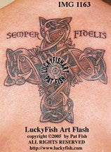 Marine Corps Eagle Cross Celtic Tattoo Design 1