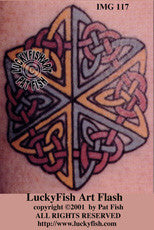 Wizard's Wheel Celtic Tattoo Design 1
