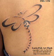 Sumi Dragonfly Tattoo Design 1