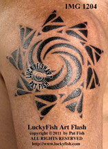 Lambda Sun Tribal LGBT Tattoo Design 1