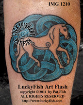 Epona Pony Celtic Horse Tattoo Design 1