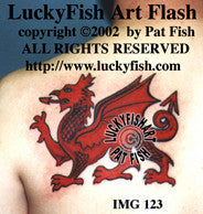 Welsh National Dragon Tattoo Design 1