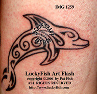 Ninth Wave Dolphin Tribal Tattoo Design 1