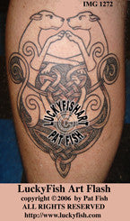 Celtic Dog Half-Sleeve Tattoo Design 1