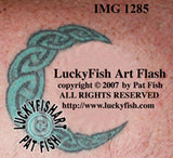 Lunar Moon Crescent Celtic Tattoo Design 