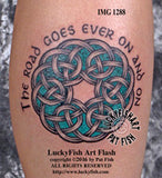 Life Source Hobbit Text Celtic Tattoo Design