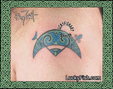 Pictish Ancient V-Rod Crescent Tattoo Design 