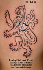 Heraldic Lion Tattoo Design 1