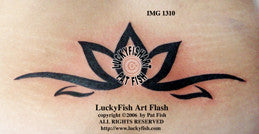 Tribal Lotus Tattoo Design 1