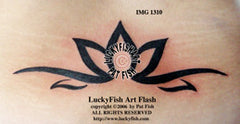 Tribal Lotus Tattoo Design 1
