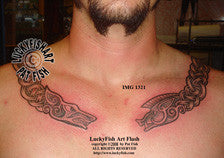Wolf Boar Torc Celtic Tattoo Design 1