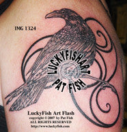 Pictish Hooded Crow Tattoo Design 1
