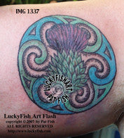 Thistle Shield Scottish Tattoo Design 1