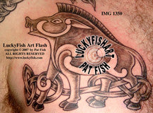 Raging Pictish Boar Celtic Tattoo Design 1