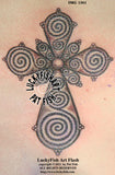 Greek Vortex Cross Tattoo Design 2