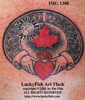 Canadian Claddagh Celtic Tattoo Design 1