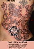 Rampant Lions Celtic Tattoo Design 2