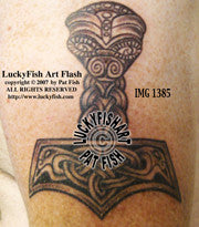 Mjolnir Viking Tattoo Design 1