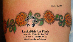 Sunflower Band Tattoo Design 1