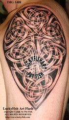 Celtic Guitar Pick Tattoo Design 1