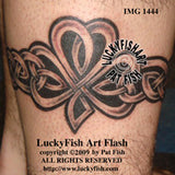 Knotwork Shamrock Band Celtic Tattoo Design 1