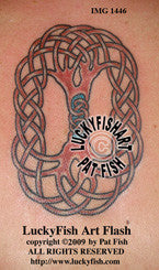 Oval Tree of Life Celtic Tattoo Design 1