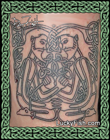 Blood Brothers Celtic Men Tattoo Design