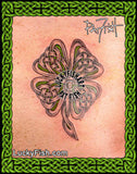 Knotwork Clover Celtic Tattoo Design 6