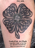 Knotwork Clover Celtic Tattoo Design 5