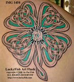 Knotwork Clover Celtic Tattoo Design 1