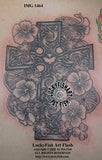 Nasturtium Cross Celtic Tattoo Design 2