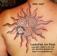 Druid Sun Tribal Celtic Tattoo Design 1