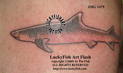 White Tip Reef Shark Tattoo Design 1