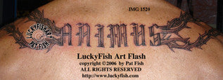 Animus Latin Tattoo Design 1