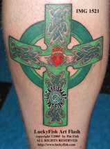 Claddagh High Cross Celtic Tattoo Design 1
